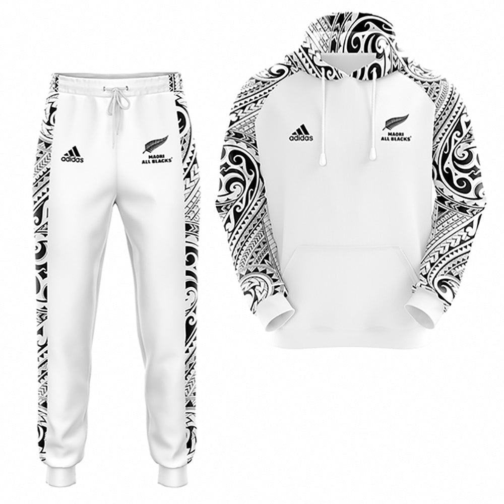 2024 All Blacks Maori White Hoodie and Pants